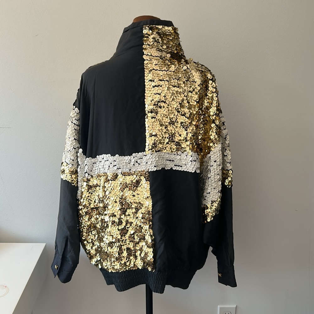 VINTAGE Sequin Windbreaker Jacket. - Picture 3 of 3
